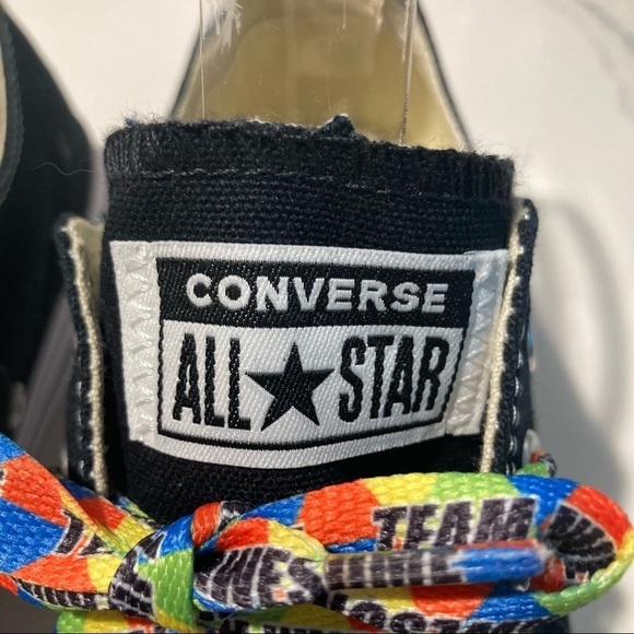 CONVERSE All Star Sz  8.5 Bilingual Awesome Team Laces Sneakers NWOT - Picture 3 of 12